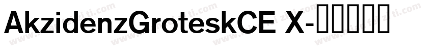 AkzidenzGroteskCE X字体转换